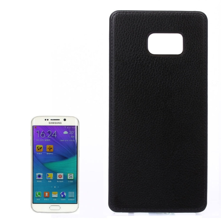 For Galaxy S6 Edge / G920 Litchi Texture Paste Skin PU Leather + PC Case
