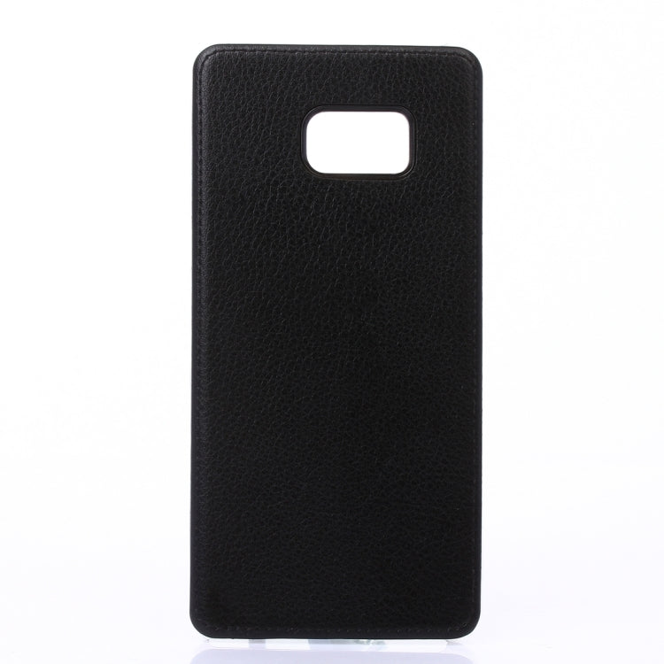 For Galaxy S6 Edge / G920 Litchi Texture Paste Skin PU Leather + PC Case