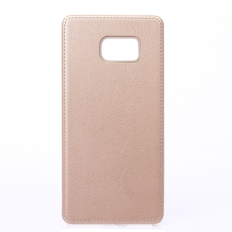 For Galaxy S6 Edge / G920 Litchi Texture Paste Skin PU Leather + PC Case