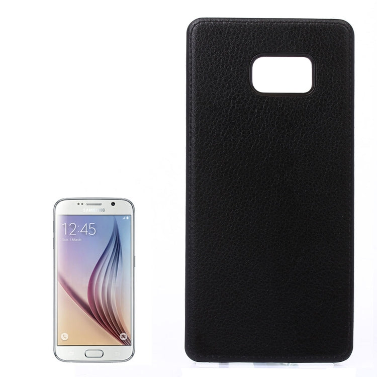 For Galaxy S6 / G925 Litchi Texture Paste Skin PU Leather + PC Case