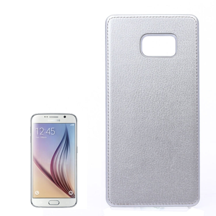 For Galaxy S6 / G925 Litchi Texture Paste Skin PU Leather + PC Case