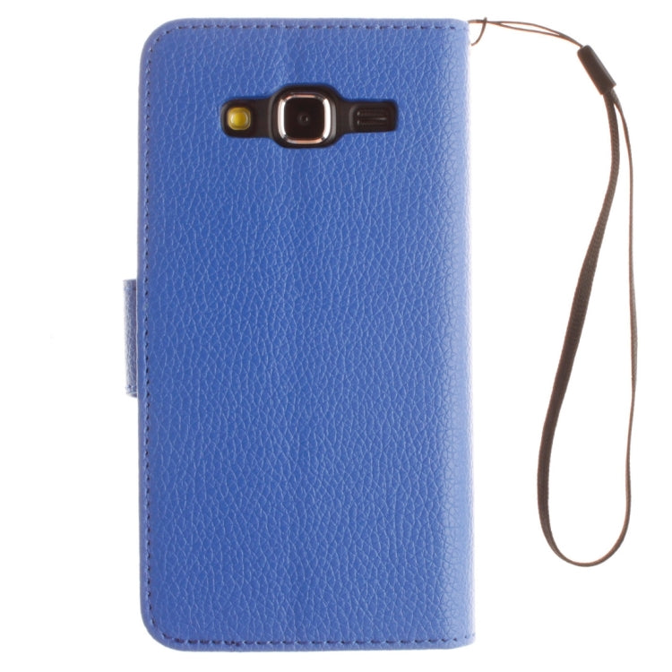 For Galaxy J1 (2016) / J120 Litchi Texture Horizontal Flip PU Leather Case with Holder & Card Slots & Wallet & Photo Frame & Lanyard