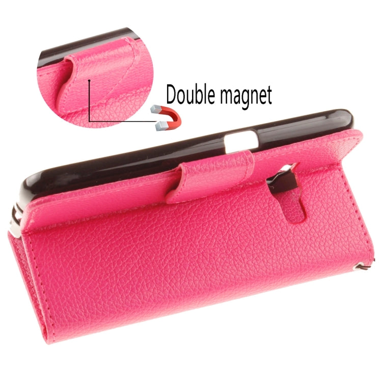 For Galaxy J1 (2016) / J120 Litchi Texture Horizontal Flip PU Leather Case with Holder & Card Slots & Wallet & Photo Frame & Lanyard