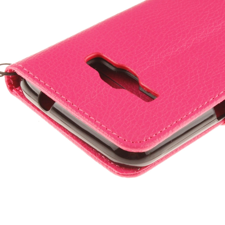 For Galaxy J1 (2016) / J120 Litchi Texture Horizontal Flip PU Leather Case with Holder & Card Slots & Wallet & Photo Frame & Lanyard