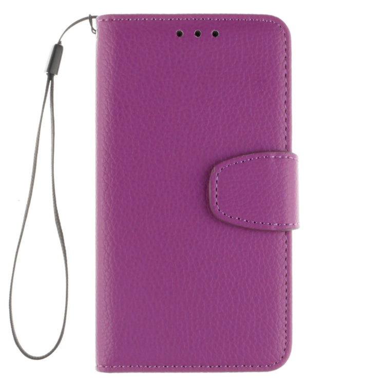 For Galaxy J1 (2016) / J120 Litchi Texture Horizontal Flip PU Leather Case with Holder & Card Slots & Wallet & Photo Frame & Lanyard