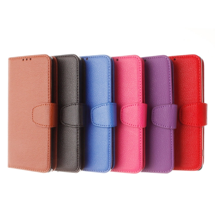 For Galaxy J1 (2016) / J120 Litchi Texture Horizontal Flip PU Leather Case with Holder & Card Slots & Wallet & Photo Frame & Lanyard