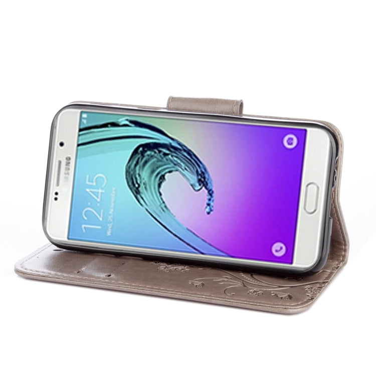 For Galaxy A3 (2017) / A320 Butterflies Love Flowers Embossing Horizontal Flip Leather Case with Holder & Card Slots & Wallet & Lanyard