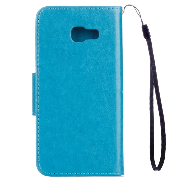 For Galaxy A3 (2017) / A320 Butterflies Love Flowers Embossing Horizontal Flip Leather Case with Holder & Card Slots & Wallet & Lanyard