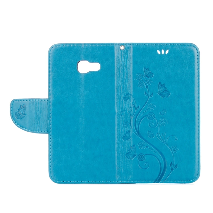 For Galaxy A3 (2017) / A320 Butterflies Love Flowers Embossing Horizontal Flip Leather Case with Holder & Card Slots & Wallet & Lanyard