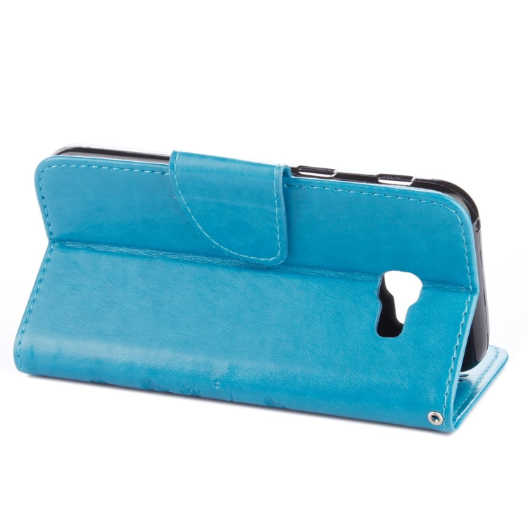 For Galaxy A3 (2017) / A320 Butterflies Love Flowers Embossing Horizontal Flip Leather Case with Holder & Card Slots & Wallet & Lanyard