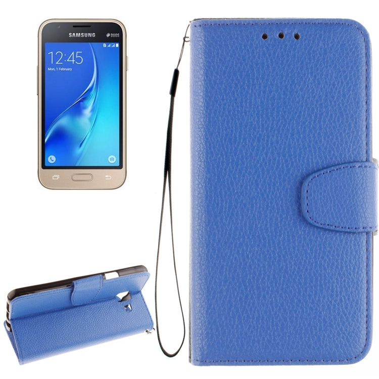 For Galaxy J1 Nxt / mini Litchi Texture Horizontal Flip PU Leather Case with Holder & Card Slots & Wallet & Photo Frame & Lanyard