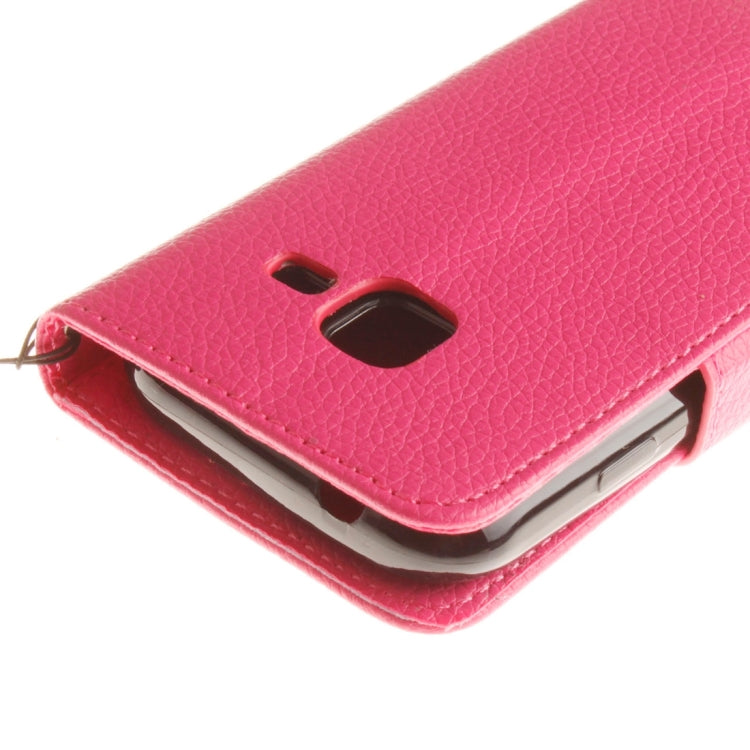 For Galaxy J1 Nxt / mini Litchi Texture Horizontal Flip PU Leather Case with Holder & Card Slots & Wallet & Photo Frame & Lanyard