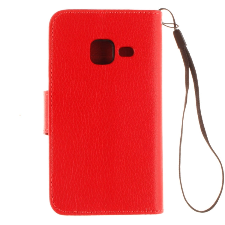 For Galaxy J1 Nxt / mini Litchi Texture Horizontal Flip PU Leather Case with Holder & Card Slots & Wallet & Photo Frame & Lanyard
