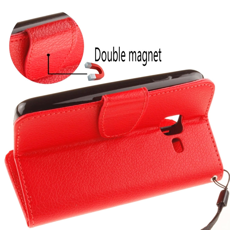 For Galaxy J1 Nxt / mini Litchi Texture Horizontal Flip PU Leather Case with Holder & Card Slots & Wallet & Photo Frame & Lanyard