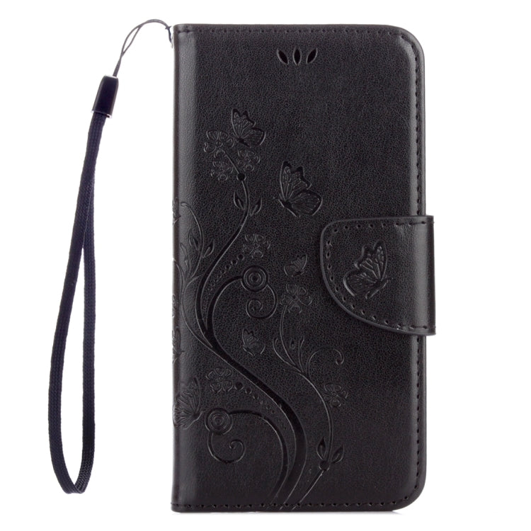 For Galaxy A5 (2017) / A520 Butterflies Love Flowers Embossing Horizontal Flip Leather Case with Holder & Card Slots & Wallet & Lanyard