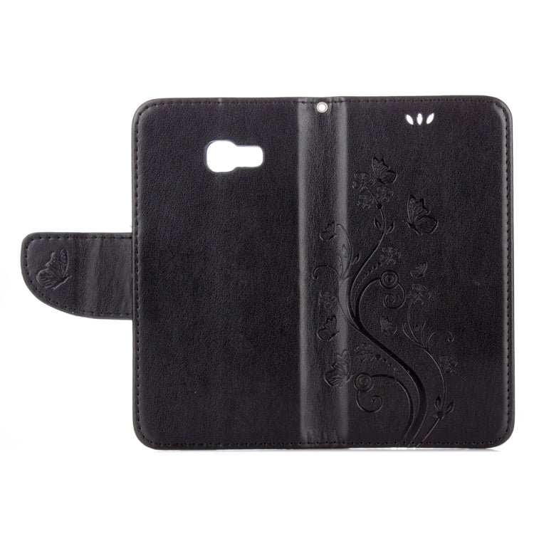 For Galaxy A5 (2017) / A520 Butterflies Love Flowers Embossing Horizontal Flip Leather Case with Holder & Card Slots & Wallet & Lanyard