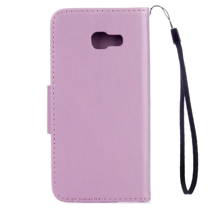 For Galaxy A5 (2017) / A520 Butterflies Love Flowers Embossing Horizontal Flip Leather Case with Holder & Card Slots & Wallet & Lanyard