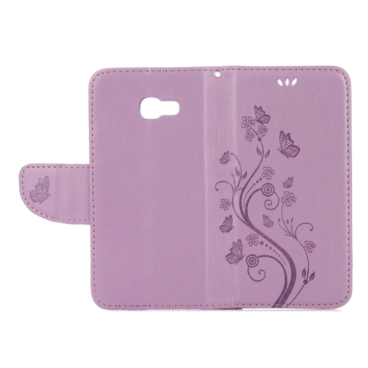 For Galaxy A5 (2017) / A520 Butterflies Love Flowers Embossing Horizontal Flip Leather Case with Holder & Card Slots & Wallet & Lanyard