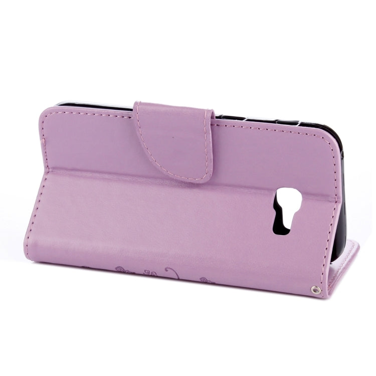 For Galaxy A5 (2017) / A520 Butterflies Love Flowers Embossing Horizontal Flip Leather Case with Holder & Card Slots & Wallet & Lanyard