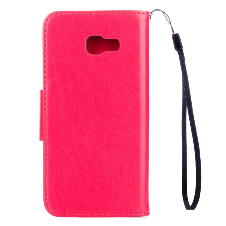 For Galaxy A5 (2017) / A520 Butterflies Love Flowers Embossing Horizontal Flip Leather Case with Holder & Card Slots & Wallet & Lanyard