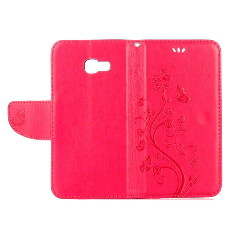 For Galaxy A5 (2017) / A520 Butterflies Love Flowers Embossing Horizontal Flip Leather Case with Holder & Card Slots & Wallet & Lanyard