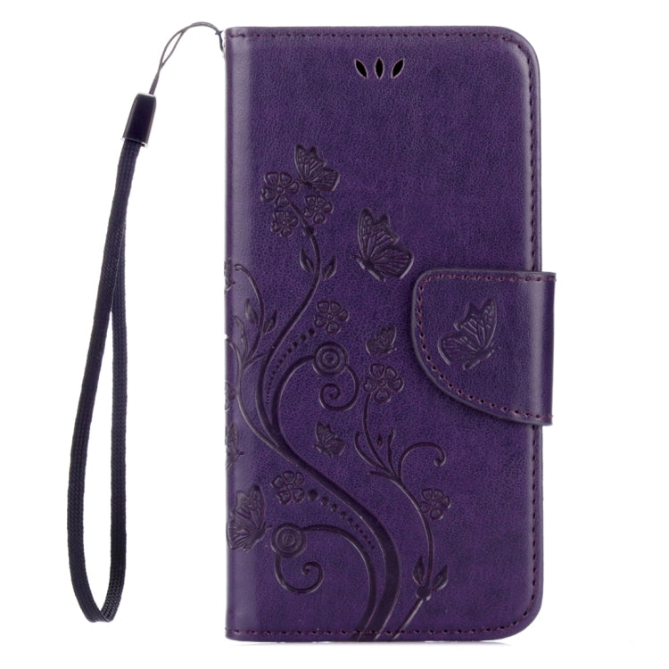 For Galaxy A5 (2017) / A520 Butterflies Love Flowers Embossing Horizontal Flip Leather Case with Holder & Card Slots & Wallet & Lanyard