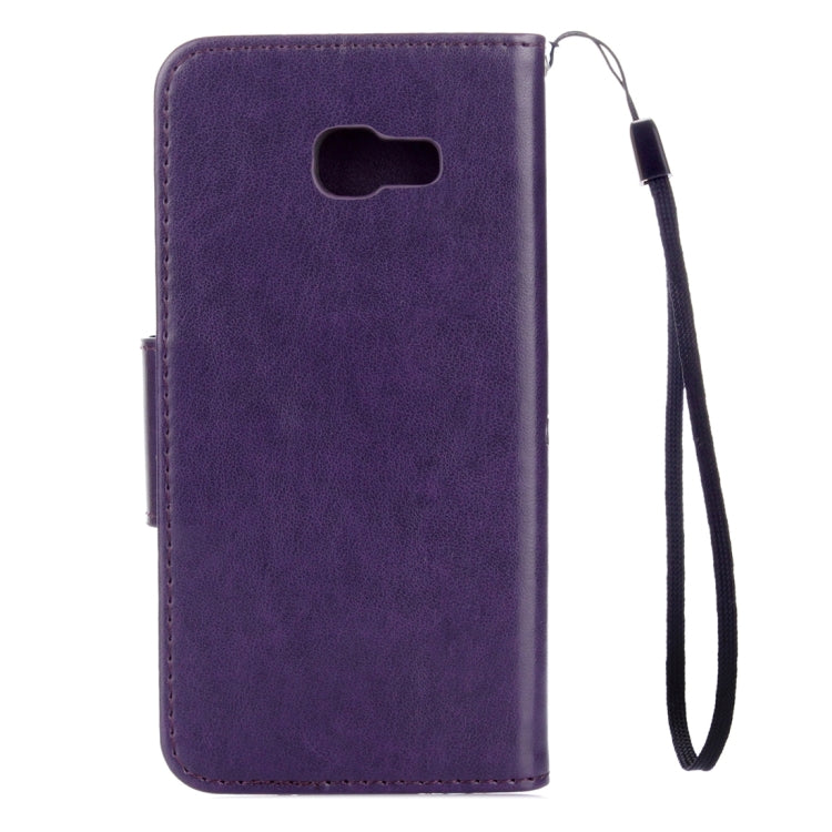 For Galaxy A5 (2017) / A520 Butterflies Love Flowers Embossing Horizontal Flip Leather Case with Holder & Card Slots & Wallet & Lanyard