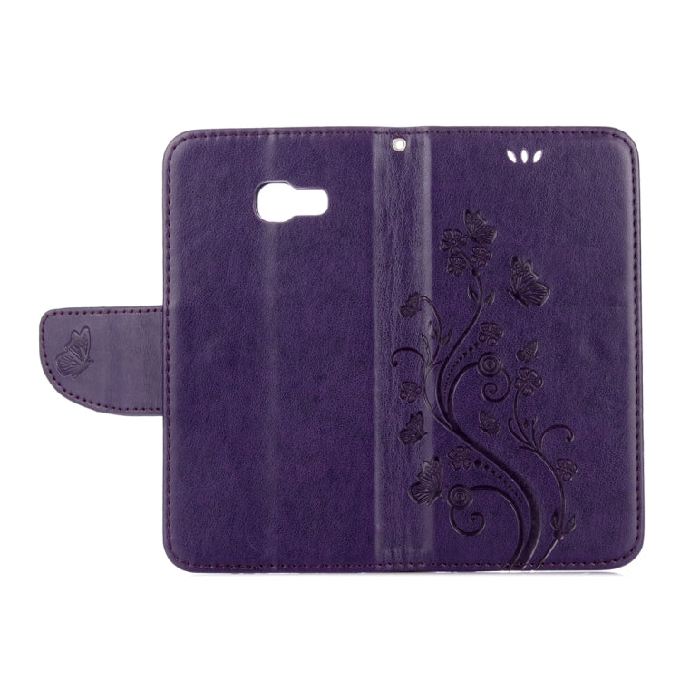 For Galaxy A5 (2017) / A520 Butterflies Love Flowers Embossing Horizontal Flip Leather Case with Holder & Card Slots & Wallet & Lanyard