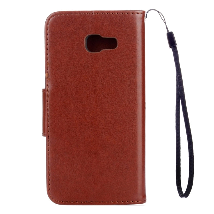 For Galaxy A5 (2017) / A520 Butterflies Love Flowers Embossing Horizontal Flip Leather Case with Holder & Card Slots & Wallet & Lanyard