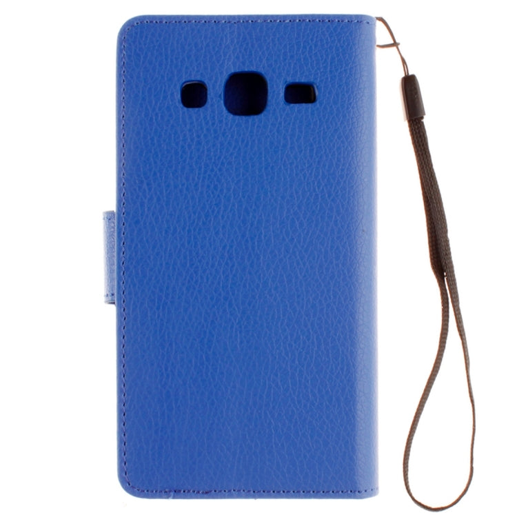 For Galaxy J2 Litchi Texture Horizontal Flip PU Leather Case with Holder & Card Slots & Wallet & Photo Frame & Lanyard