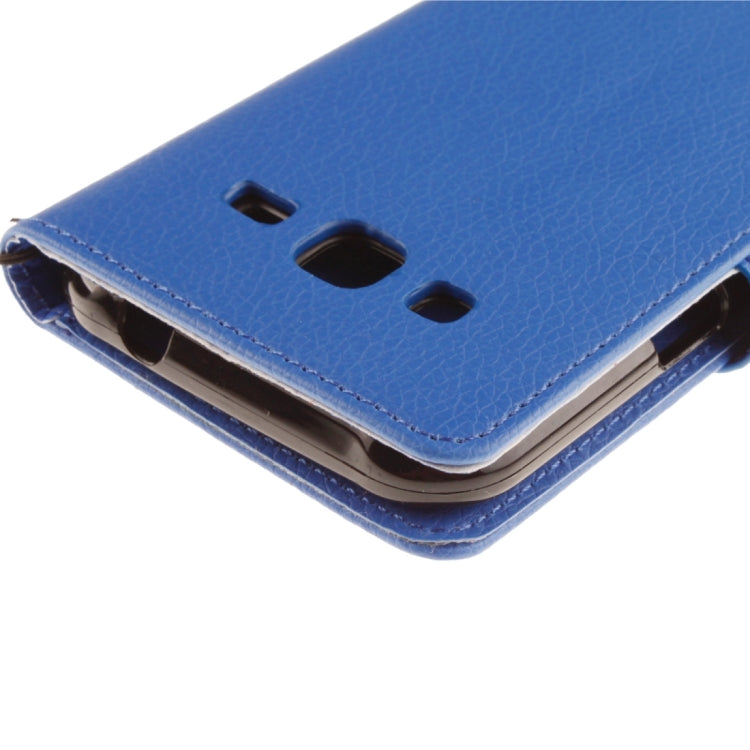 For Galaxy J2 Litchi Texture Horizontal Flip PU Leather Case with Holder & Card Slots & Wallet & Photo Frame & Lanyard