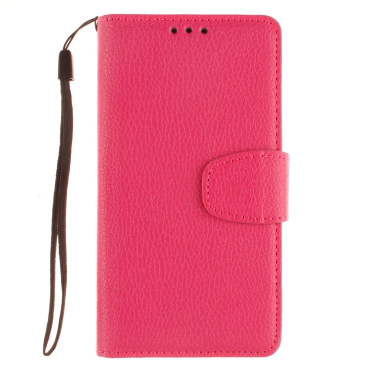 For Galaxy J2 Litchi Texture Horizontal Flip PU Leather Case with Holder & Card Slots & Wallet & Photo Frame & Lanyard