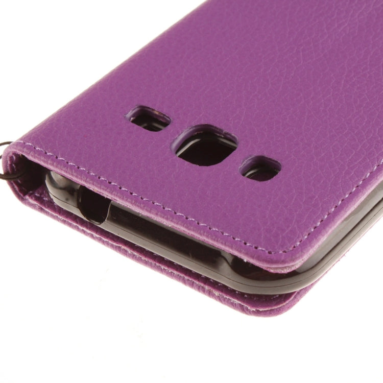 For Galaxy J2 Litchi Texture Horizontal Flip PU Leather Case with Holder & Card Slots & Wallet & Photo Frame & Lanyard