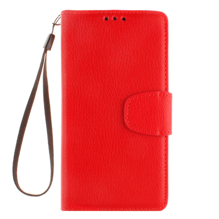 For Galaxy J2 Litchi Texture Horizontal Flip PU Leather Case with Holder & Card Slots & Wallet & Photo Frame & Lanyard