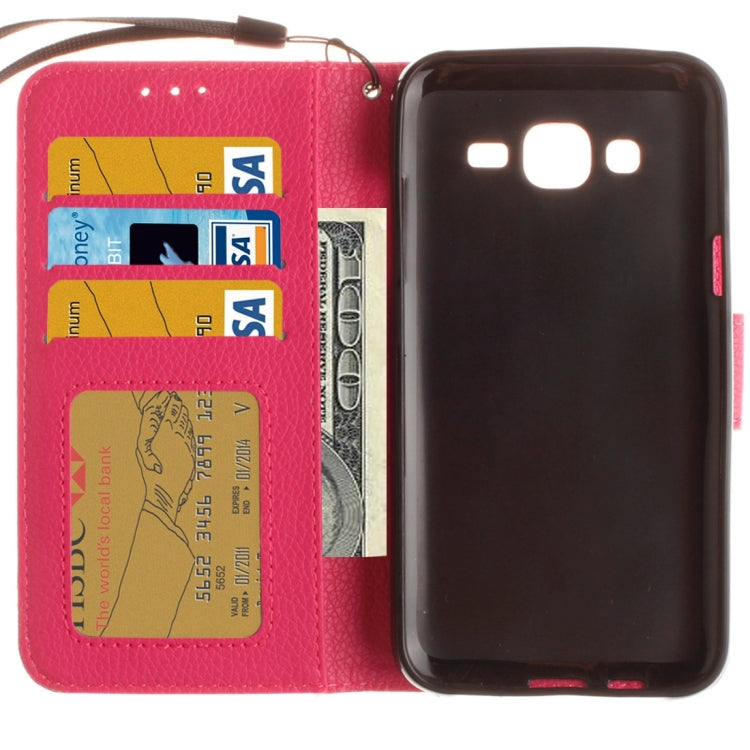 For Galaxy J7 / J710 (2016) Litchi Texture Horizontal Flip PU Leather Case with Holder & Card Slots & Wallet & Photo Frame & Lanyard