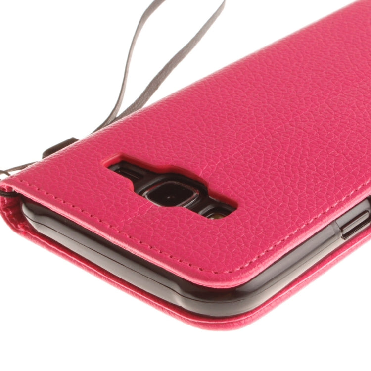 For Galaxy J7 / J710 (2016) Litchi Texture Horizontal Flip PU Leather Case with Holder & Card Slots & Wallet & Photo Frame & Lanyard