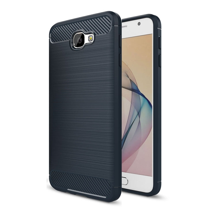 For Galaxy J7 Prime & On7(2016) / G610 Brushed Texture Carbon Fiber TPU Protective Case