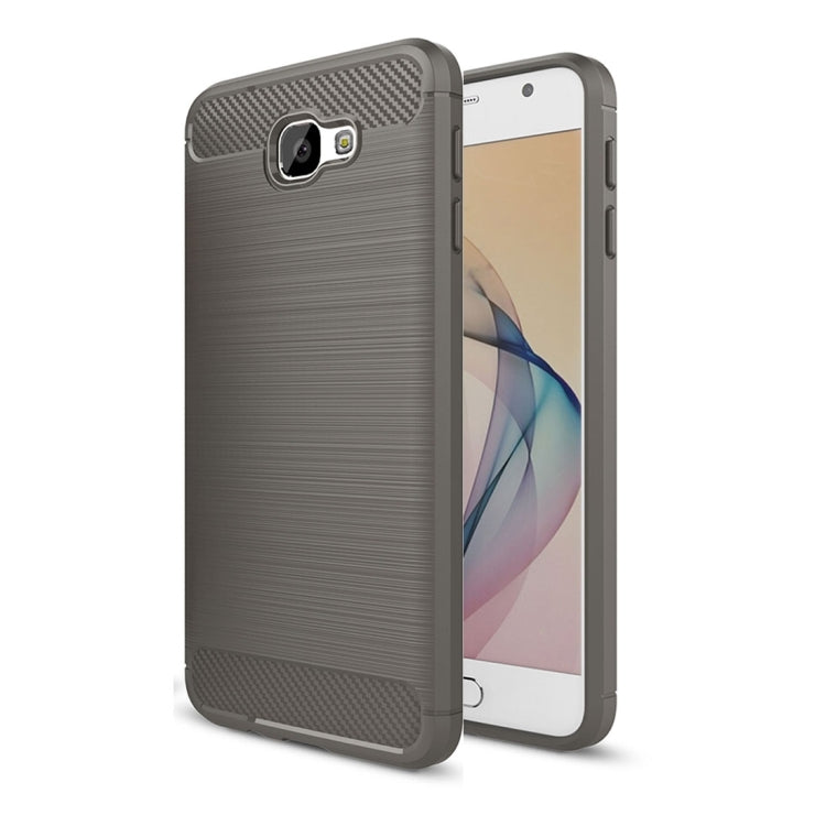 For Galaxy J7 Prime & On7(2016) / G610 Brushed Texture Carbon Fiber TPU Protective Case