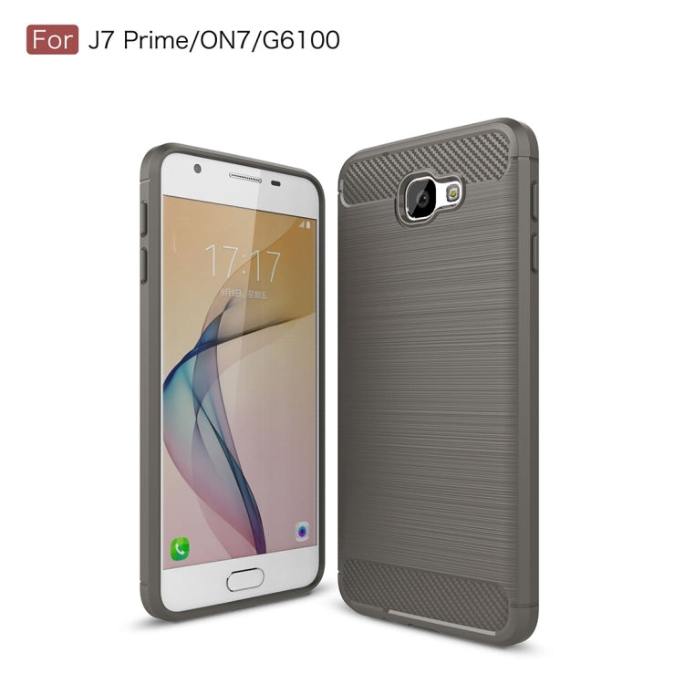 For Galaxy J7 Prime & On7(2016) / G610 Brushed Texture Carbon Fiber TPU Protective Case