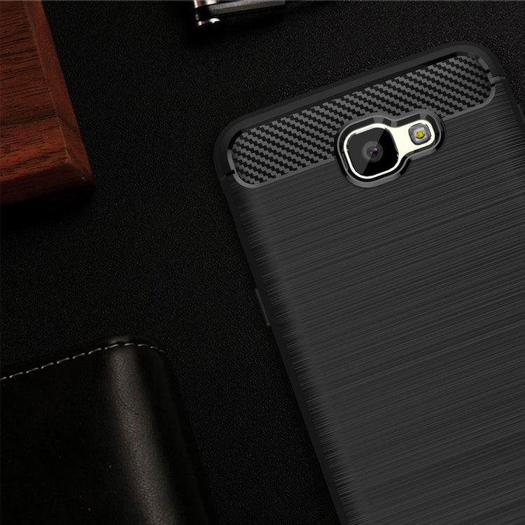 For Galaxy J7 Prime & On7(2016) / G610 Brushed Texture Carbon Fiber TPU Protective Case