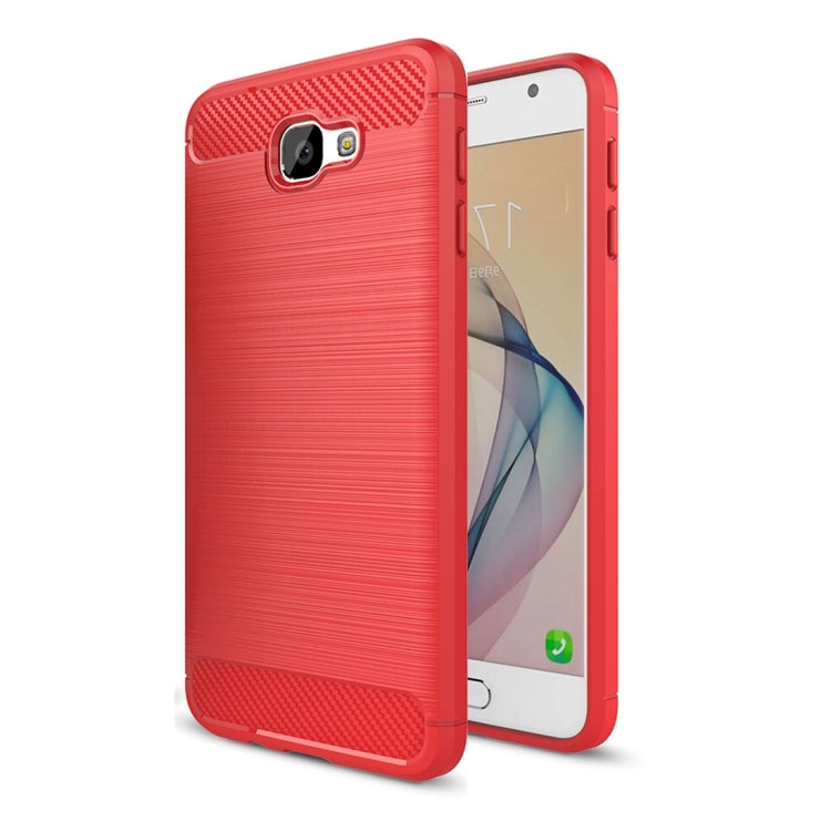 For Galaxy J7 Prime & On7(2016) / G610 Brushed Texture Carbon Fiber TPU Protective Case