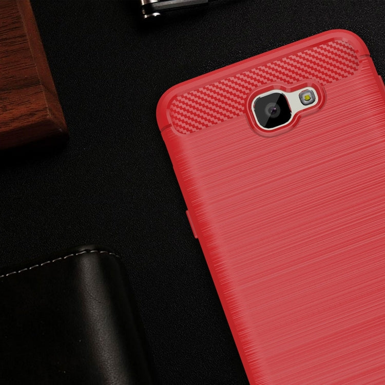 For Galaxy J7 Prime & On7(2016) / G610 Brushed Texture Carbon Fiber TPU Protective Case