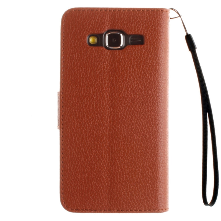 For Galaxy E5 Litchi Texture Horizontal Flip PU Leather Case with Holder & Card Slots & Wallet & Photo Frame & Lanyard