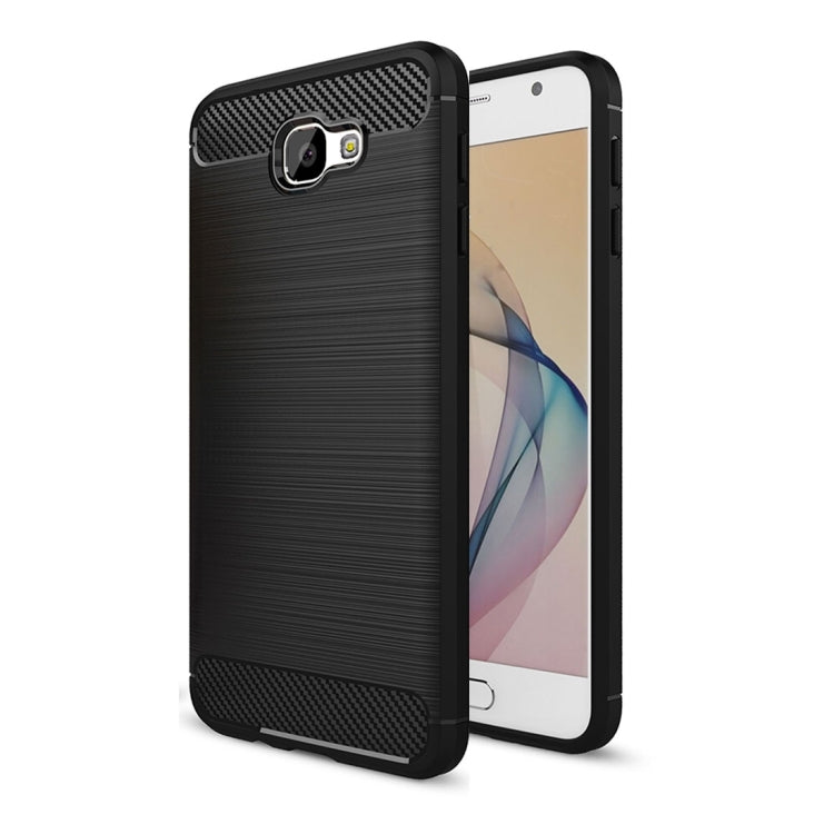 For Galaxy J5 Prime & On5(2016) / G570 Brushed Texture Carbon Fiber TPU Protective Case