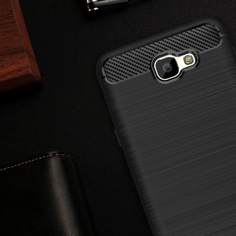 For Galaxy J5 Prime & On5(2016) / G570 Brushed Texture Carbon Fiber TPU Protective Case
