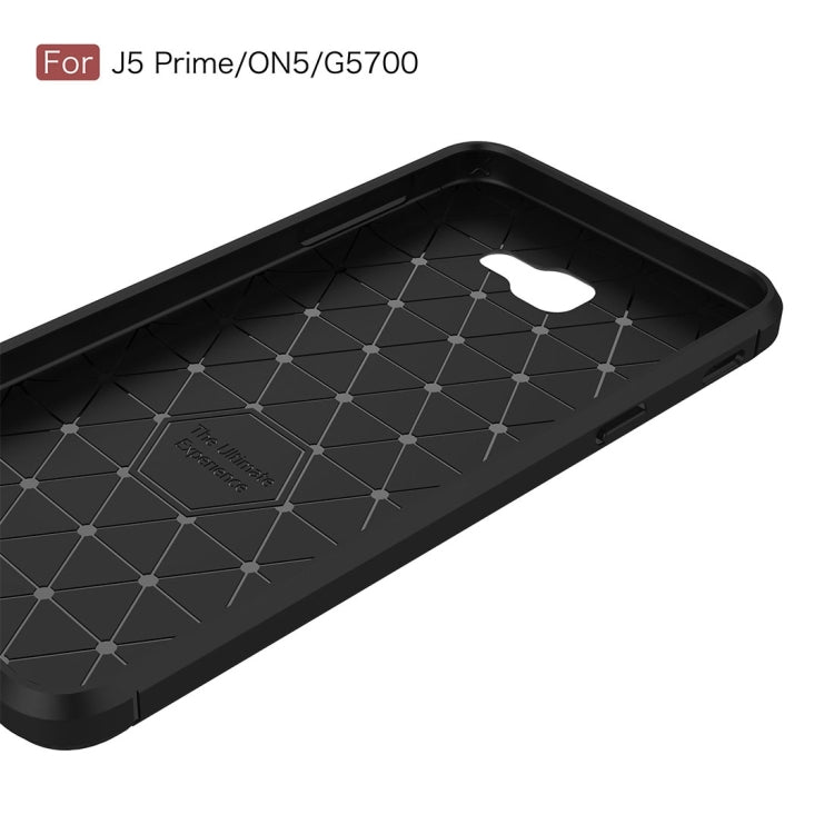 For Galaxy J5 Prime & On5(2016) / G570 Brushed Texture Carbon Fiber TPU Protective Case
