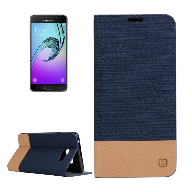 For Galaxy A3 (2016) / A310 Canvas Pattern PU + TPU Horizontal Flip Leather Case with Holder & Card Slots