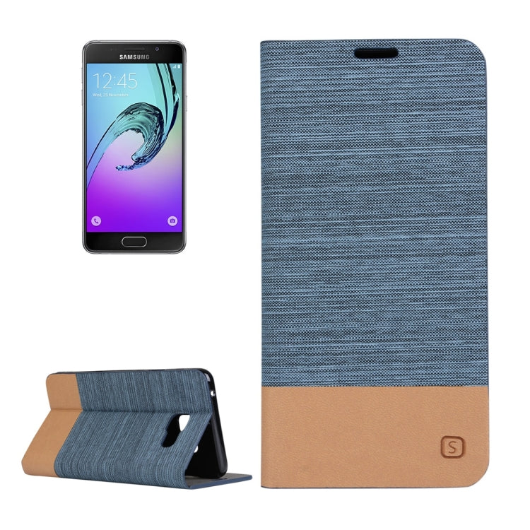For Galaxy A3 (2016) / A310 Canvas Pattern PU + TPU Horizontal Flip Leather Case with Holder & Card Slots