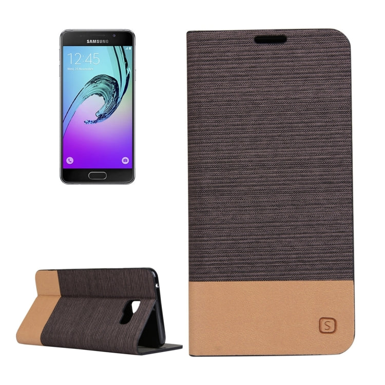 For Galaxy A3 (2016) / A310 Canvas Pattern PU + TPU Horizontal Flip Leather Case with Holder & Card Slots