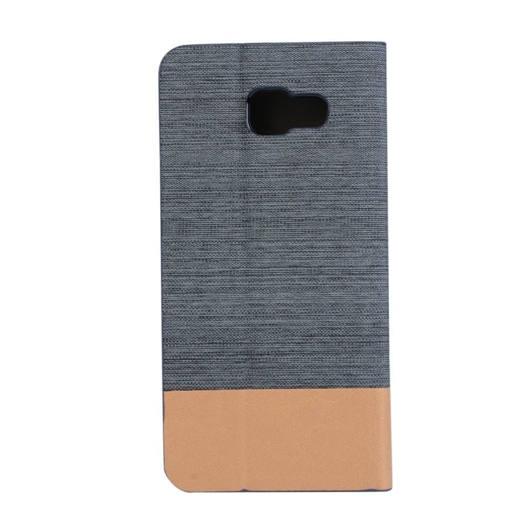 For Galaxy A5 (2016) / A510 Canvas Pattern PU + TPU Horizontal Flip Leather Case with Holder & Card Slots